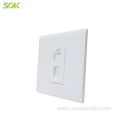 RJ45 LAN Socket Outlet 1Gang outlet power supply